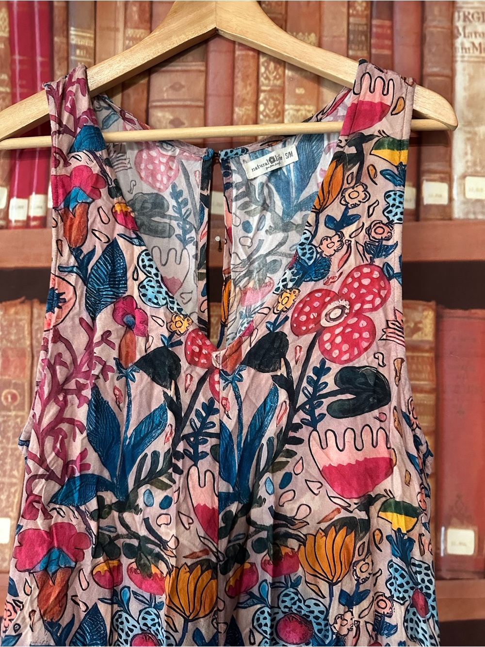 Natural Life Let’s Just Go Wide Leg Jumpsuit Pink Floral S/M - Picture 3 of 7